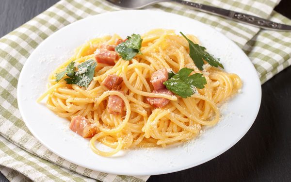 Energieschub für David Schmidt: Ein Teller Spaghetti Carbonara