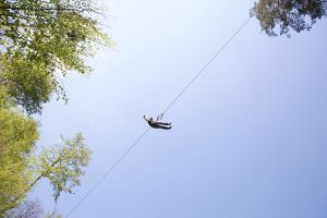 Im Ziplinepark geht's hoch in die Luft.