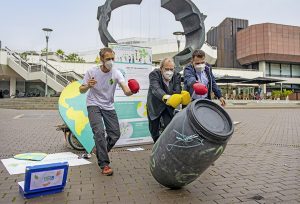Start der Klimawette in Ludwigshafen.