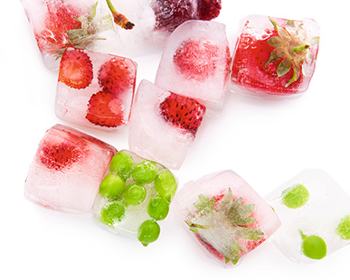 Bunte Eiswürfel