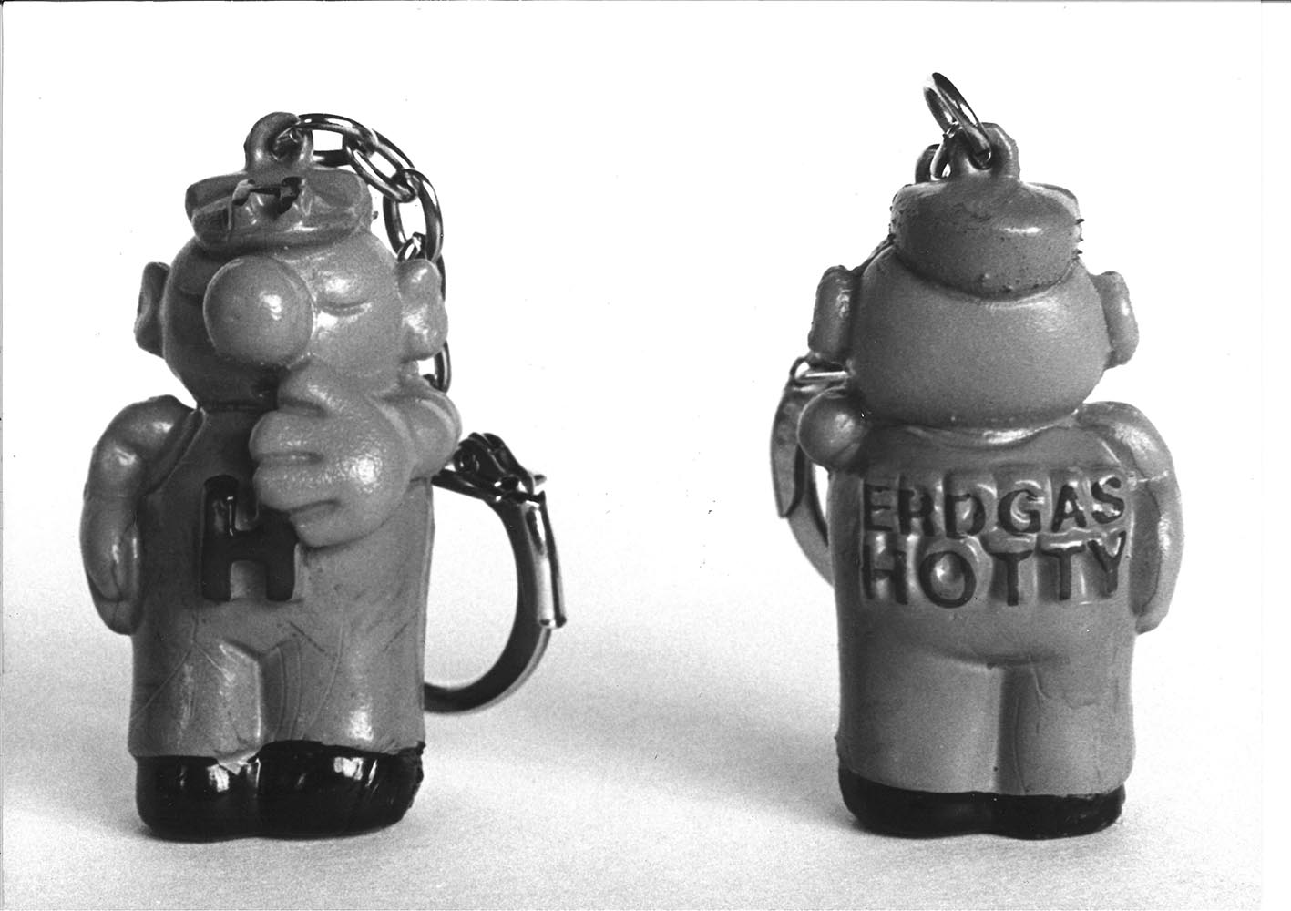 Kennen Sie noch den „Erdgas Hotty“? Der kleine Schlüsselanhänger wurde in den 1970er-Jahren bei der Umstellung auf das sogenannte H-Gas an TWL-Kunden verteilt.