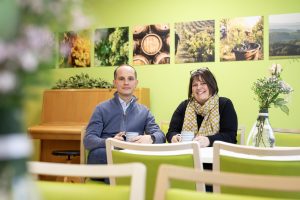 Förderverein Hospiz und Palliativ: Tobias Wrzesinski und Beatrice Kaube im Gespräch